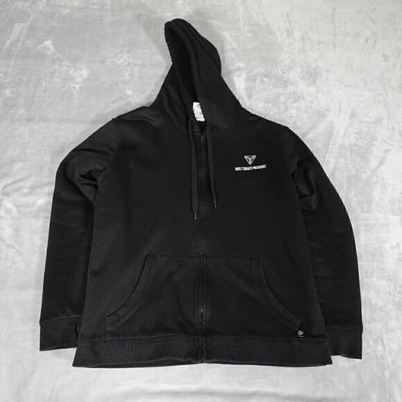 Sydney Jiu Jitsu Academy SJJA Sherpa Lined Hoodie Mens L Full Zip Logo Black - Picture 3 of 12